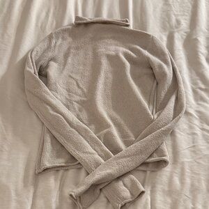 Wilfred Soft Beige Turtleneck Sweater